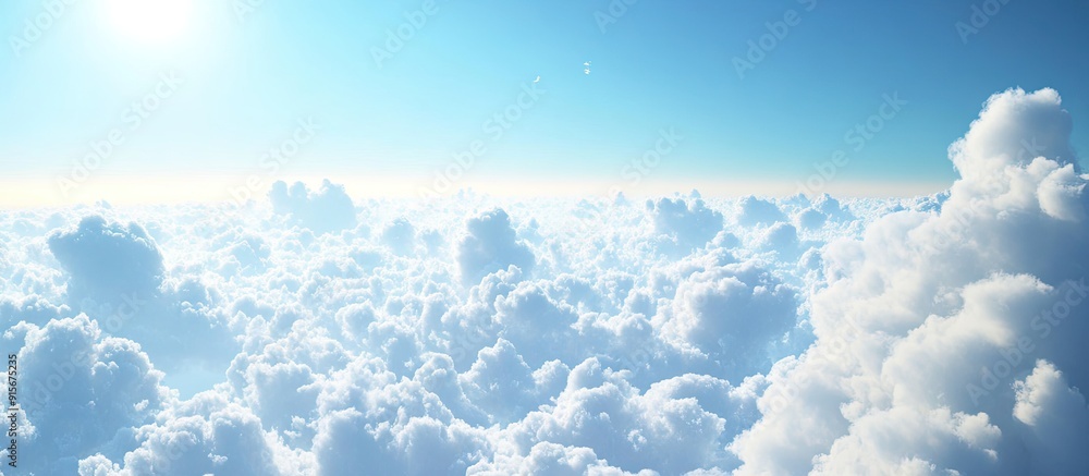 Fototapete clear skies and beautiful clouds. with copy space image. place for adding text or design