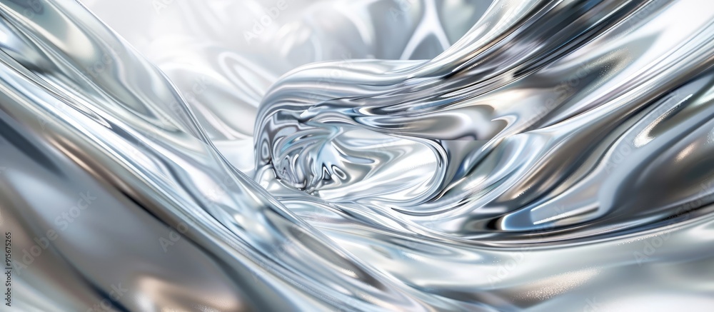 Poster swirling silver backdrop and blur. with copy space image. place for adding text or design