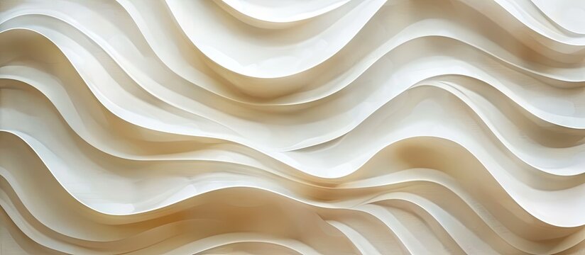 Wavy lines made of plaster in a beige color serve as an ornament on the outer facade and can also act as a background alongside additional plaster and ample copy space