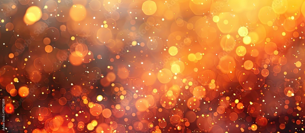 Aufkleber orange blurred background with glitter for showcasing orange bokeh orange backdrop orange abstract backdrop. with copy space image. Place for adding text or design