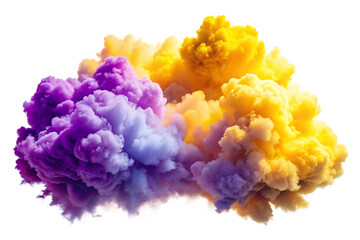 Obraz premium Fluffy clouds yellow and purple colours png