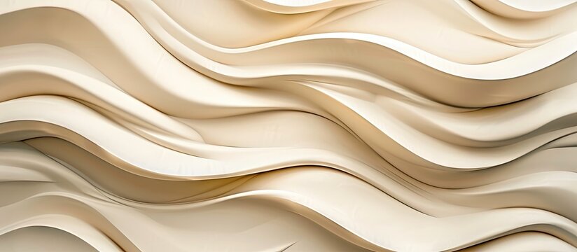 Wavy lines made of plaster in a beige color serve as an ornament on the outer facade and can also act as a background alongside additional plaster and ample copy space