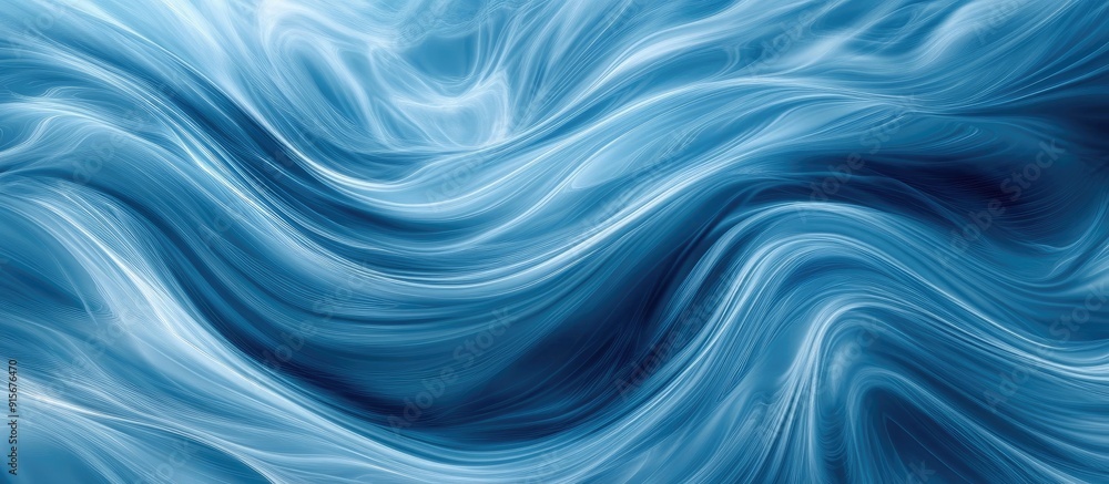 Leinwandbilder beautiful wave pattern in the blue river water ideal for use as a background or wallpaper. with copy