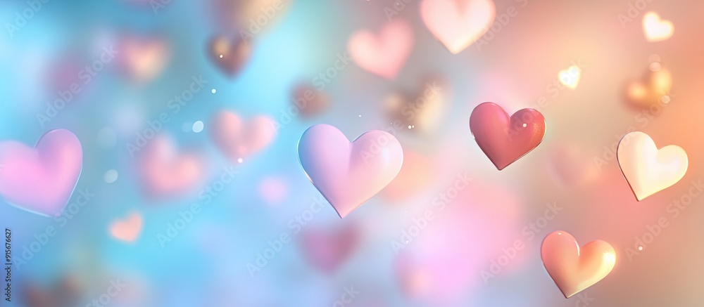 Poster blurred background related to valentine s day valentine s day card soft pastel colors multicolored w