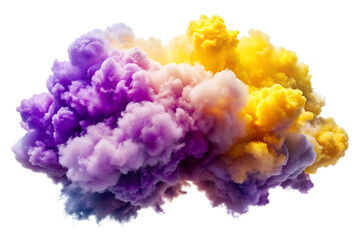 Fototapeta premium Fluffy clouds yellow and purple colours png