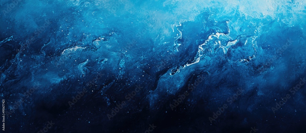Poster blue oil paint design backdrop. with copy space image. Place for adding text or design