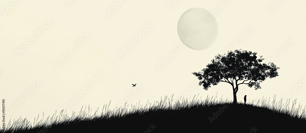 Aufkleber Shape and Silhouette. with copy space image. Place for adding text or design