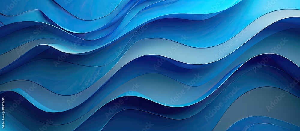 Poster Abstract background featuring a blue paper texture. with copy space image. Place for adding text or design