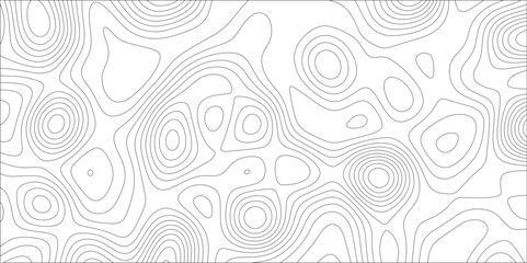 Ocean topographic line map with curvy wave isolines vector illustration. Abstract topographic contours map background, Vector contour topographic map. Cartography texture abstract banner use.	