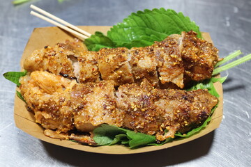 Asian Street Food in a Chinese Night Market