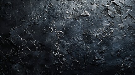 Fototapeta premium Textured concrete wall in dark color is background for interior design