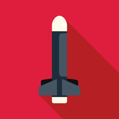 Ballistic missile is carrying a nuclear warhead, symbolizing international conflict and military power