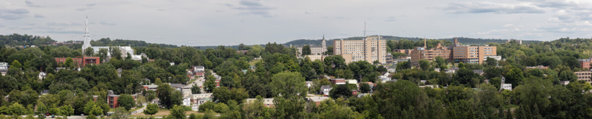 Sherbrooke Downtown Summer Cityscape, Eastern Townships Estrie Region in Quebec, Canada