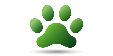 A simple, illustrative icon of an animal footprint or track, solo and centered on a clean, plain white background, ideal for symbols or signs.