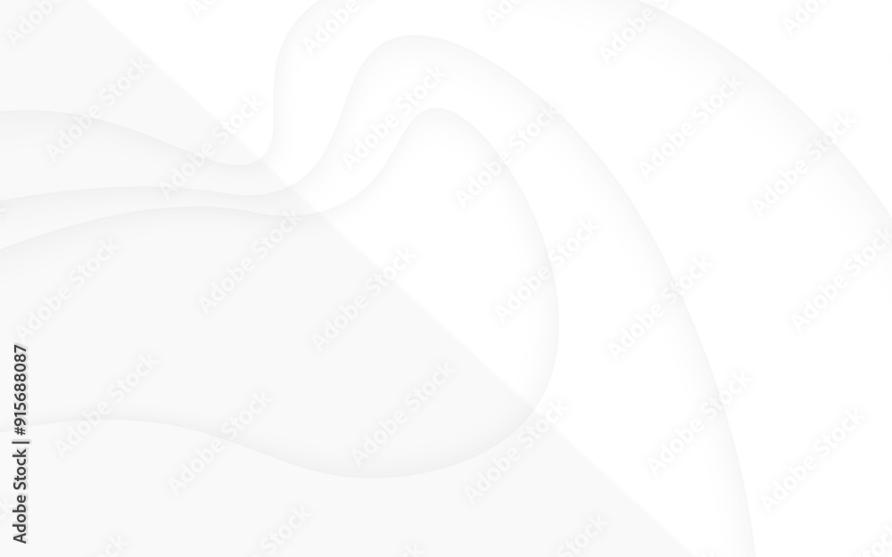 Poster minimalistic white background with soft, flowing wave patterns, ideal for a clean and modern design 