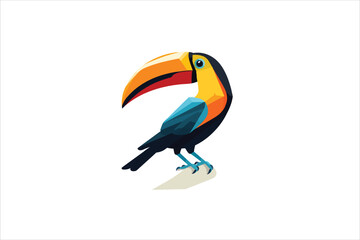 Toucan vector icon. Vector toucan bird illustration. 