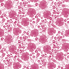 Pattern flower floral spring blossom illustration vector fabric textile design leaf leaves
