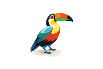 Toucan vector icon. Vector toucan bird illustration. 