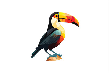 Toucan vector icon. Vector toucan bird illustration. 