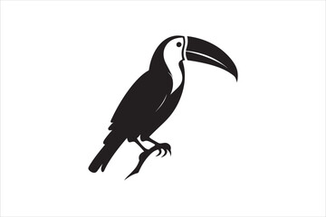 Toucan vector icon. Vector toucan bird illustration. 