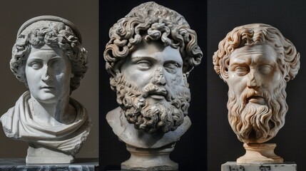 Obraz premium Describe the evolution of sculpture throughout history. How have materials, techniques, and themes in sculpture changed from ancient times to the present