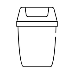 rubbish bin line icon vector. rubbish bin sign. isolated contour symbol black illustration