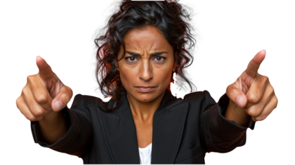 Frustrated woman in a formal setting