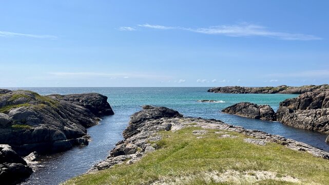 Ogna Sandy Beach and Sea. J&aelig;ren, Rogaland, Norway.