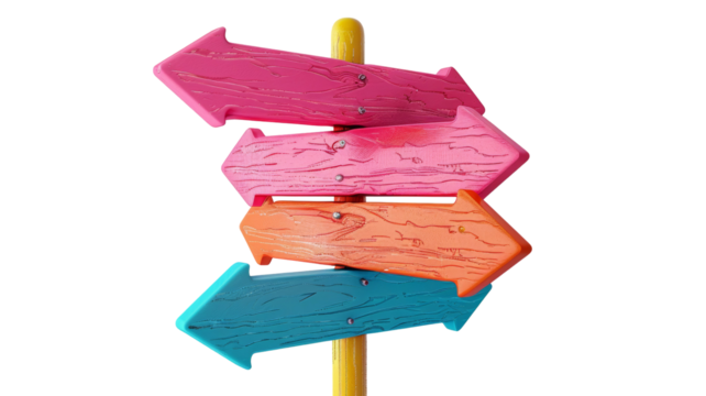 Navigating Choices: Vibrant Arrows Pointing in Multiple Directions