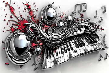 Vintage abstract music poster. A brand new style for your business design. Gorgeous abstract illustration with elegant design.