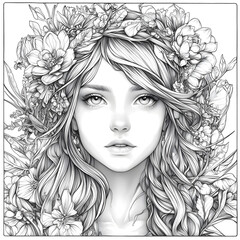 portrait of a girl "From award-winning artistry to your coloring pencils—experience the magic! ✨🖌️ #ArtisticExpression"