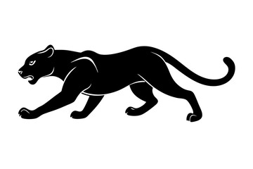 running panther icon vector silhouette