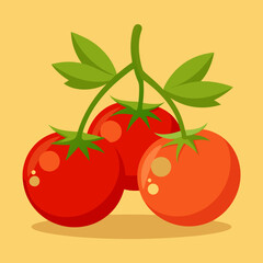tomatoes cherry vector illustration