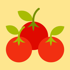 tomatoes cherry vector illustration