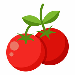 tomatoes cherry vector illustration
