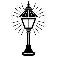 Lamp vector silhouette 