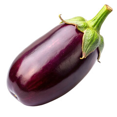A Fresh Aubergine Isolated On Transparent Background