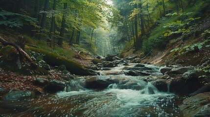 mountain stream in the forest