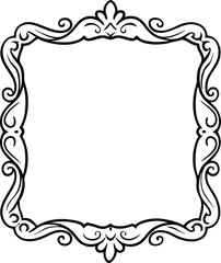 Hand drawn vintage frame illustration 