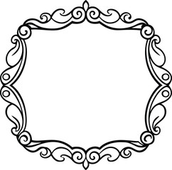 Hand drawn vintage frame illustration 