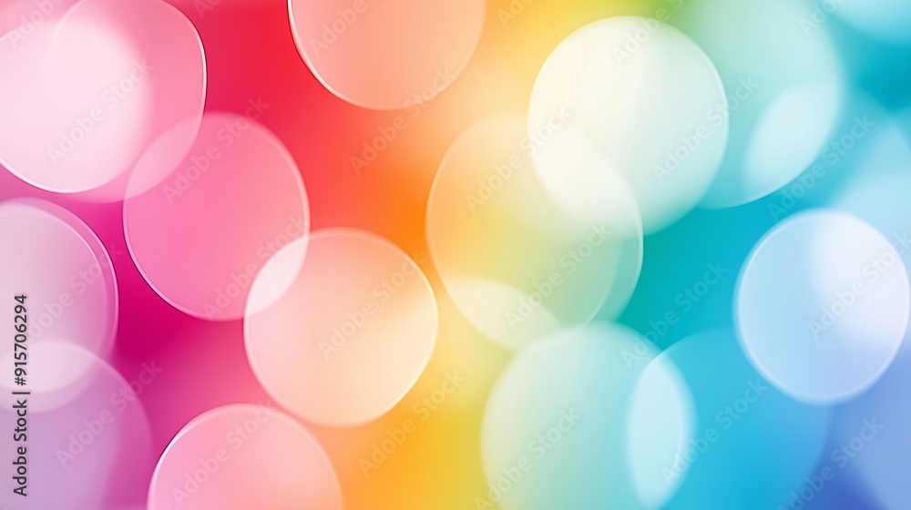 Aufkleber a colorful background with many different colored circles. the circles are of different sizes and ar