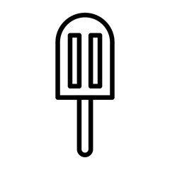 Popsicle Vector Line Icon Design