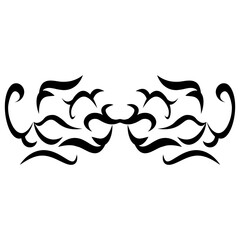 Tribal Tattoo Illustration. Y2k Streetwear Element. Vector Illustration in Abstract Design.