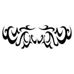 Tribal Tattoo Illustration. Y2k Streetwear Element. Vector Illustration in Abstract Design.