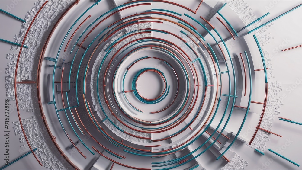 Poster abstract concentric circle backgrounds with noise texture ideal for technology themes and web design