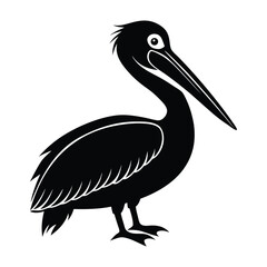 Pelican silhouette vector illustration