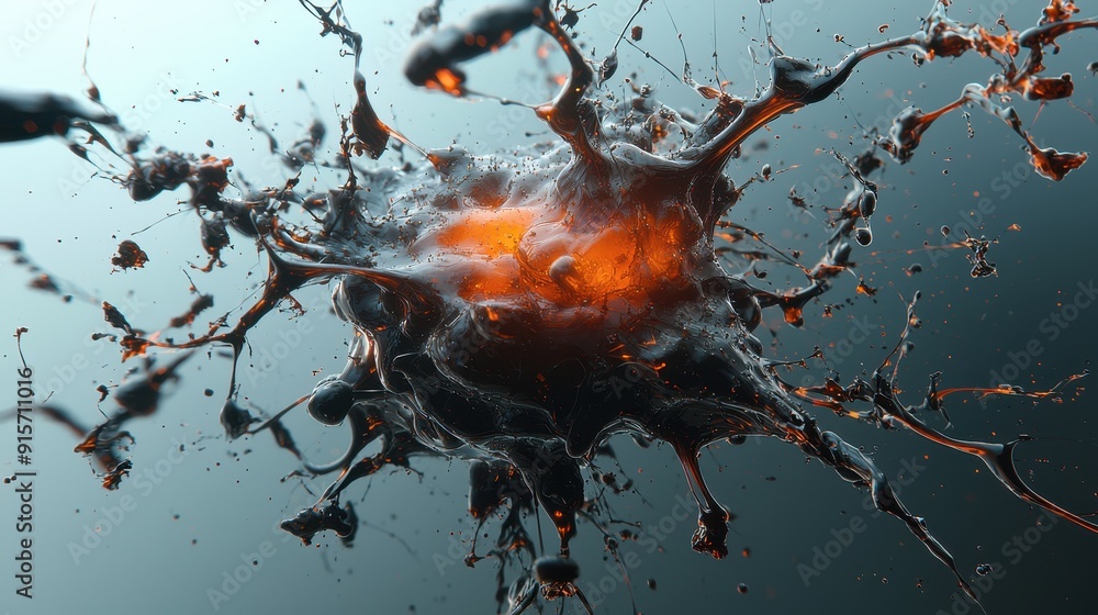 Poster futuristic digital mind merging with a cybernetic network, showcasing the synergy of technology and 
