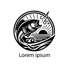 a fishing logo design for brand