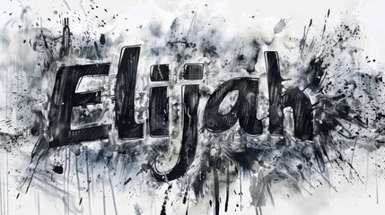 Fototapeta premium Personalized postcard perfect for decor created in Charcoal Sketch.