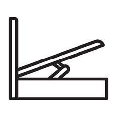 Ottoman Bed Vector Line Icon Design